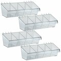 Azar Displays 13'' Divider Bin, 12 Dividers, 4PK 556114-4PK-W12D